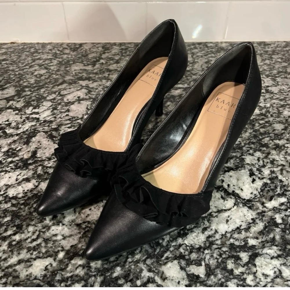 KAARI blue, smooth black, cadence heels. Worn twice!